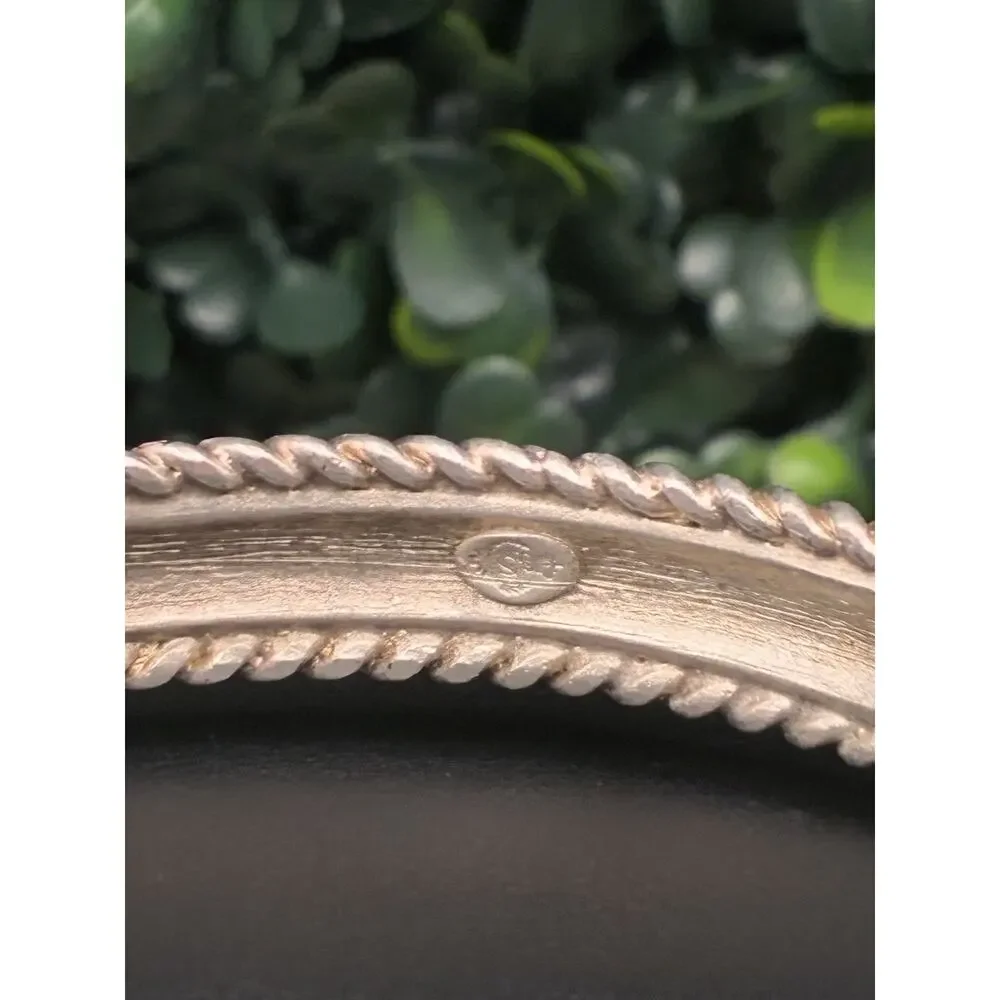 Premier Designs Silver Plated 8” Round Bangle Bracelet